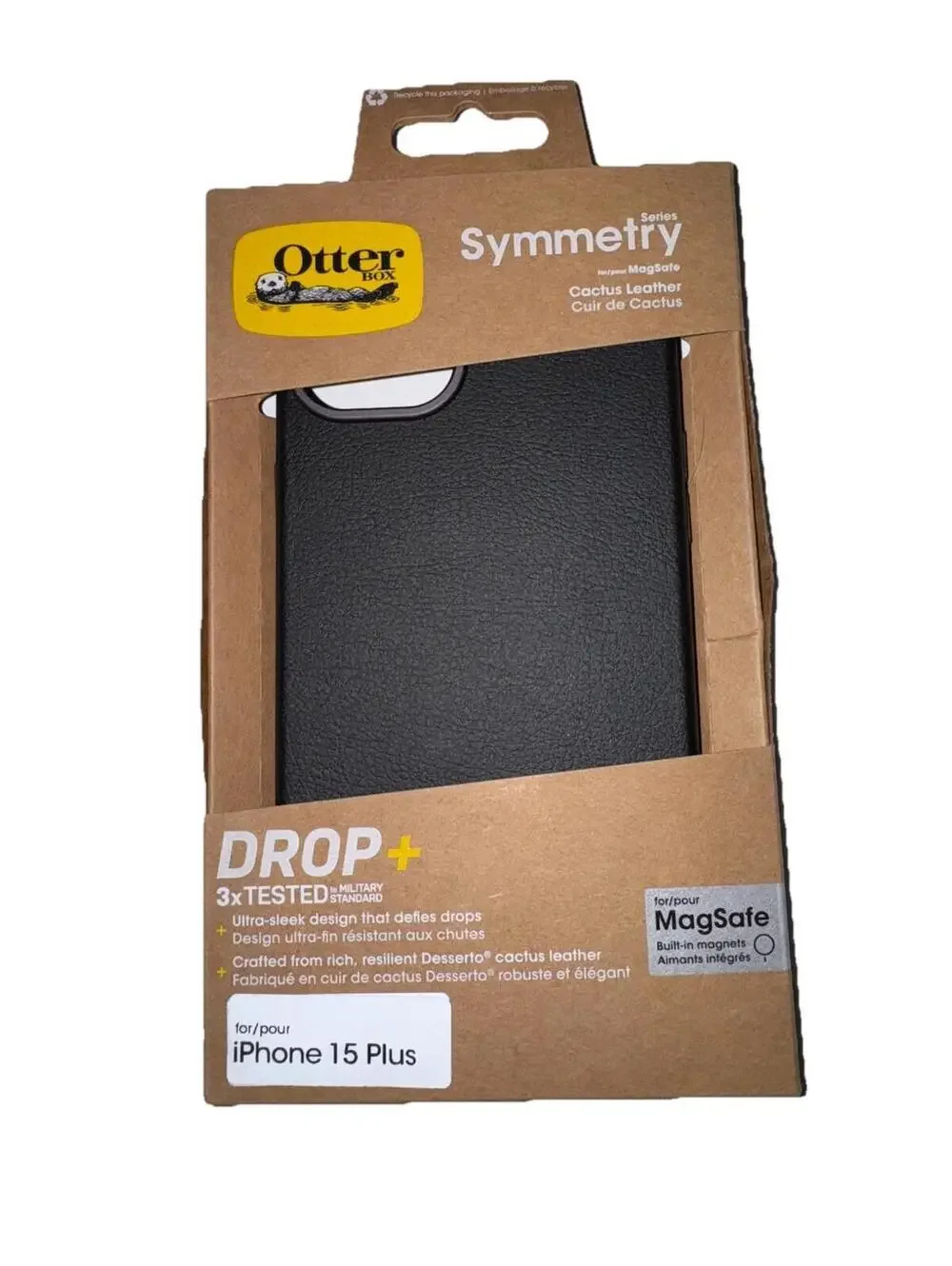 Otterbox iPhone 15 Plus Symmetry Series Case MagSafe Dark Echo Black New